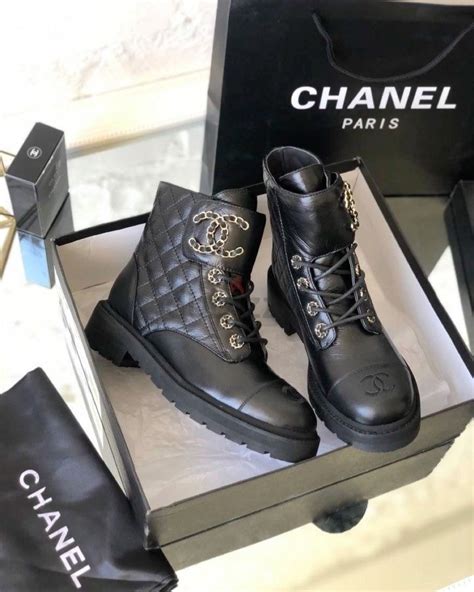 chanel quilted combat boots|chanel denim combat boots.